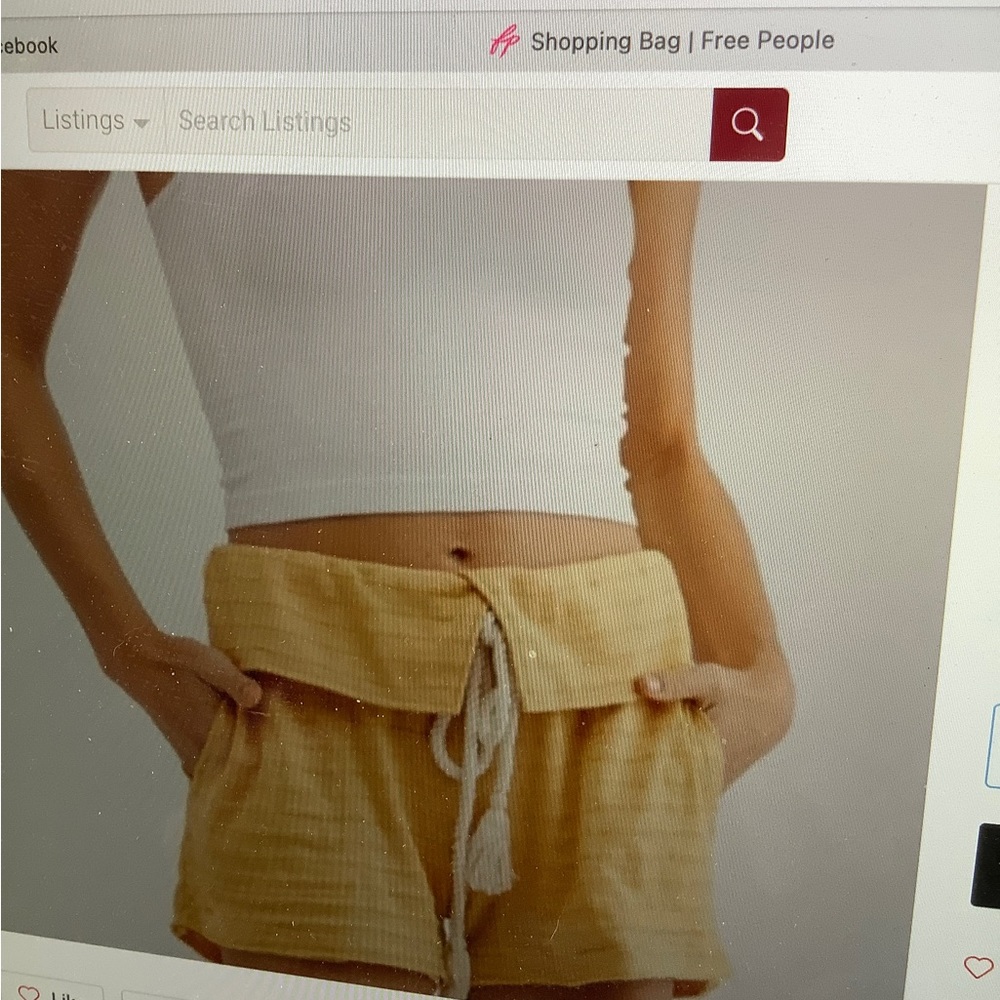 Free people Dayton Boho shorts, never worn